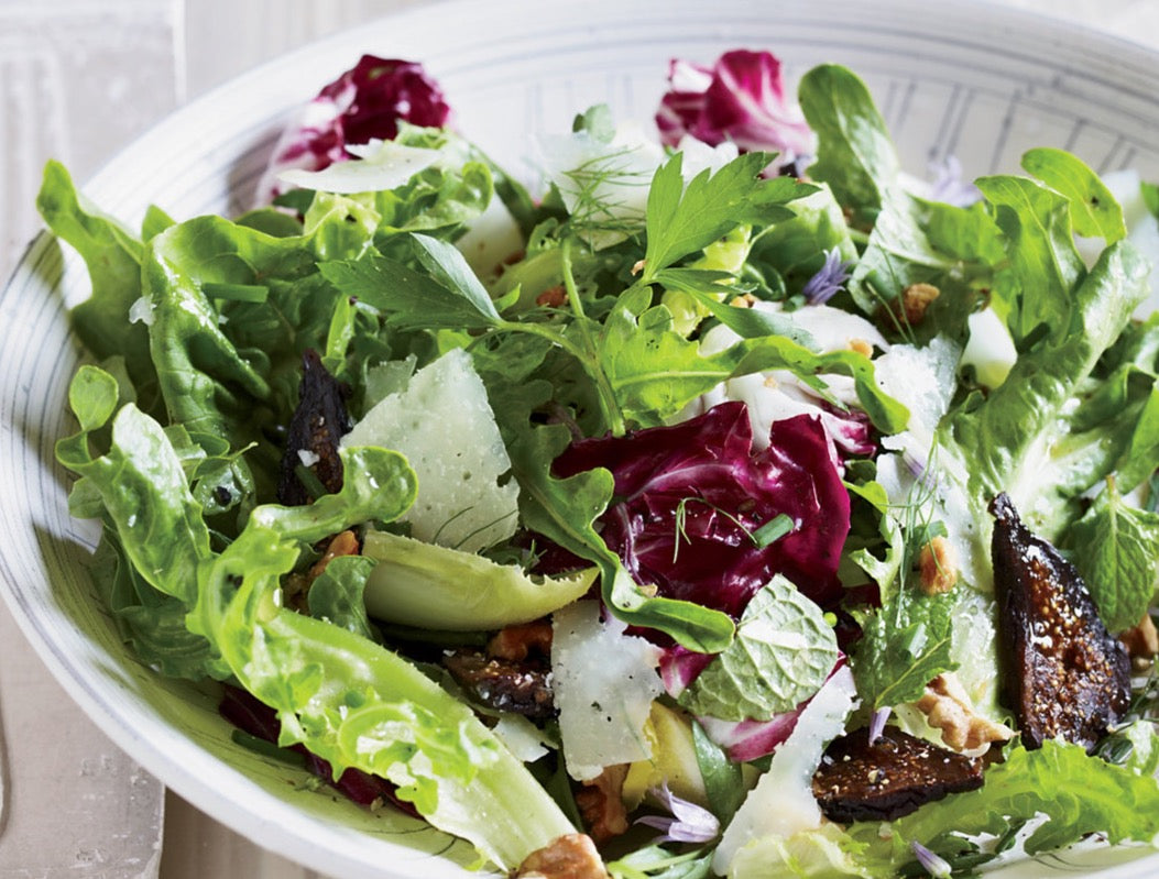 Mixed Greens Salad with Fig Vinaigrette and Goat Cheese (Available with Chicken)