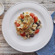 Chicken Souvlaki with Whipped Feta (or Tofu option)