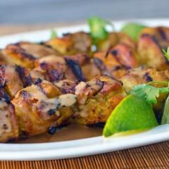 Marinated Chicken (or Tofu) with Peanut Coconut Curry (GF)