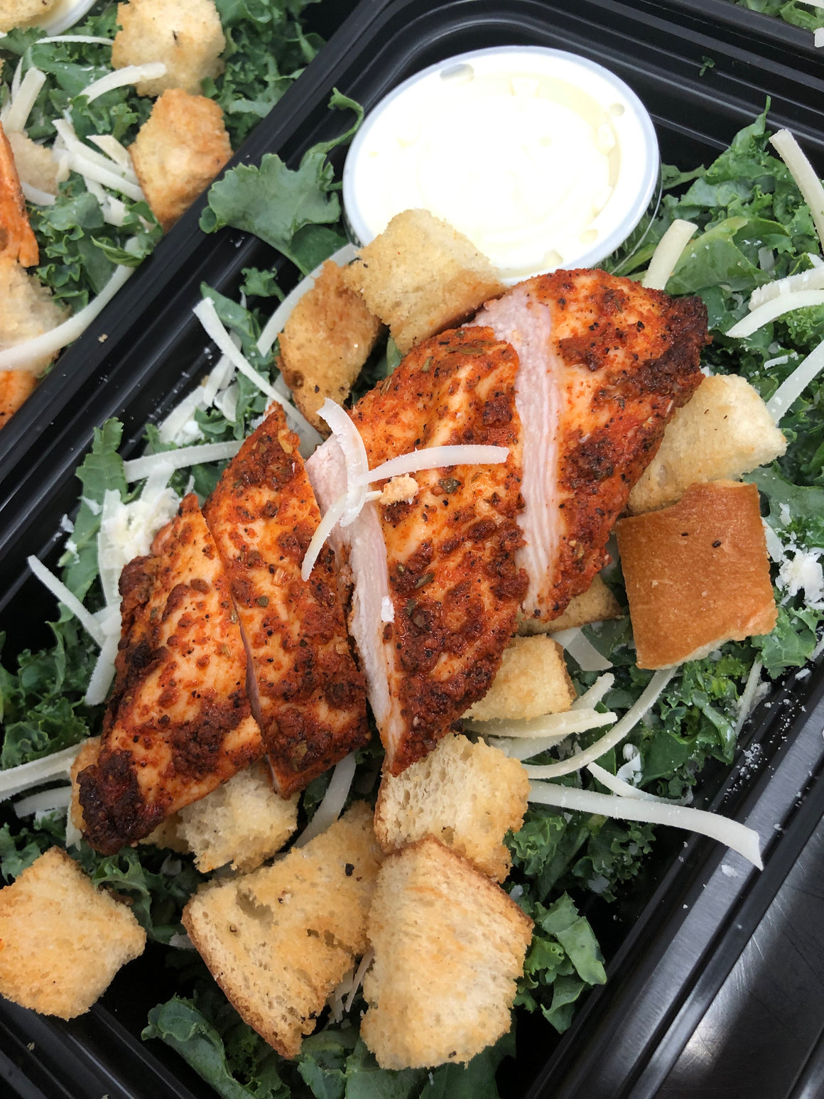Kale Caesar (Available with Blackened Chicken)
