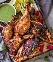 Peruvian Chicken with Green Sauce and Roasted Plantains (GF)