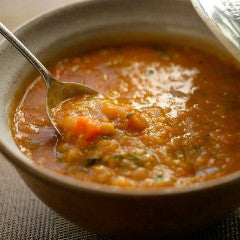 Red Lentil Soup with Tomatoes and Bell Peppers (V, GF)